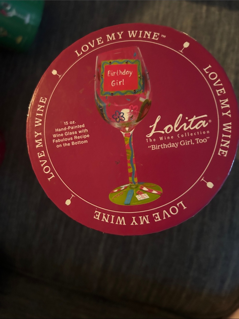 Lolita 'Birthday Girl, Too' Hand-Painted The Wine Collection